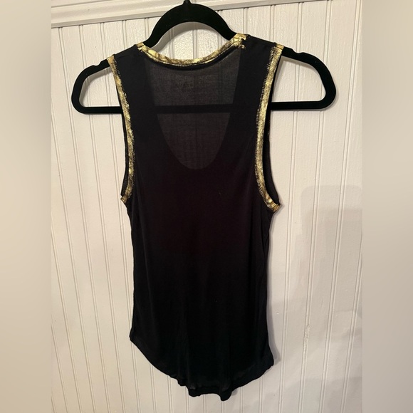 Zadig & Voltaire “Foils” Tam Gold Foil Tank Top - Picture 4 of 5